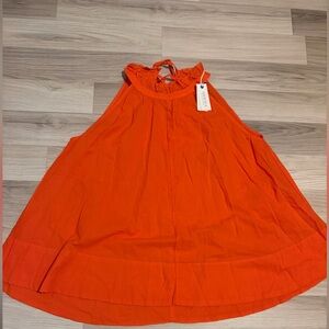 MERSEA Endless Summer Top Orange Halter with Tie Neck size S/M
